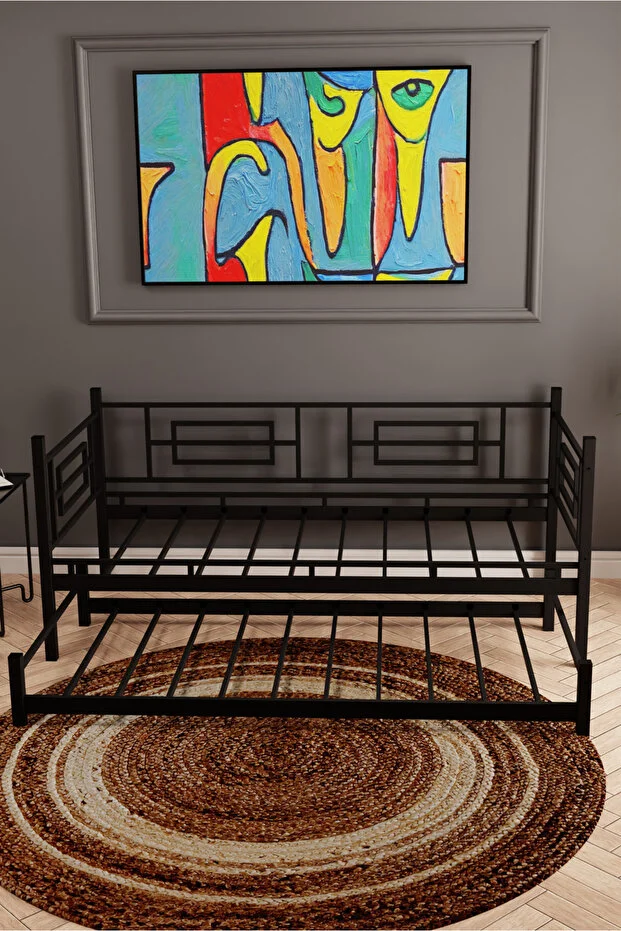 Larissa Daybed Sedir Karyola Siyah